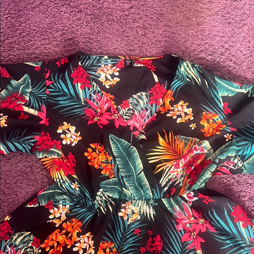 Tropical Floral Womans One Piece